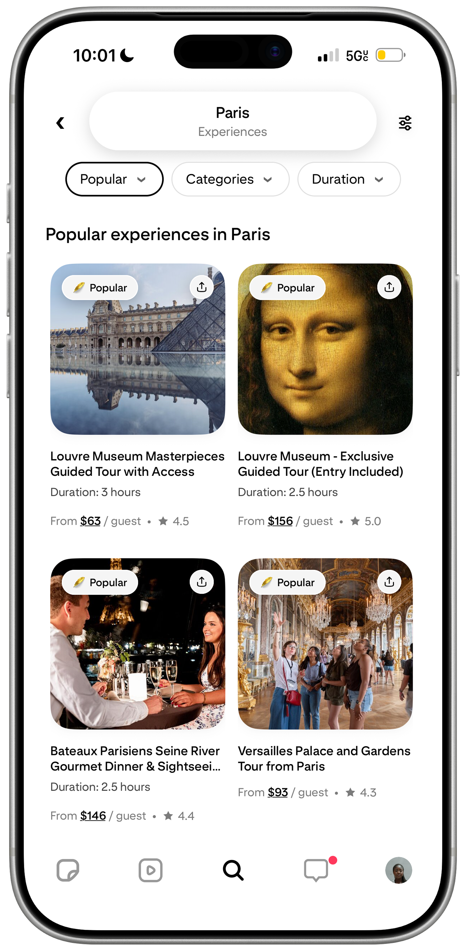 Wandereel experiences